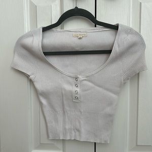 White LA Hearts short sleeve